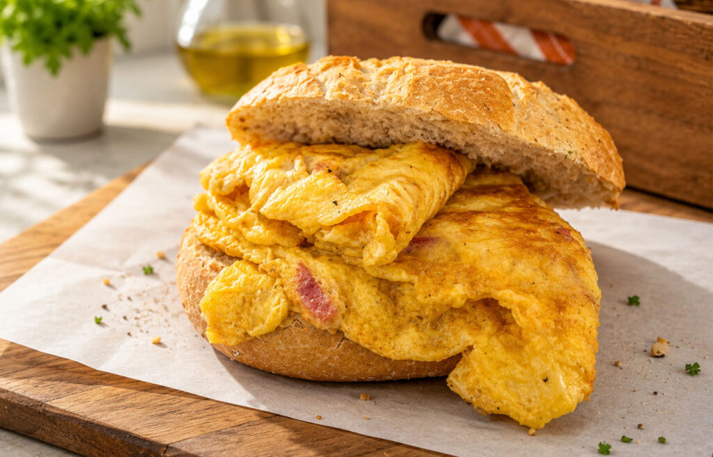 Omelet met ham en kaas